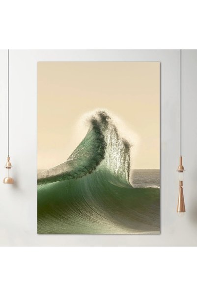 Generic Brand 1pc GENTLE DEER Ocean Wave Canvas Wall Art Print, Living Room B...