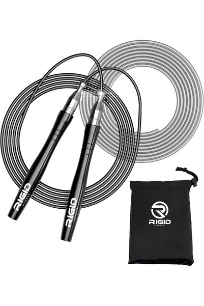 RIGID FITNESS Jumping Rope, High Speed Skip Rope - Tangle-Free Skipping Rope ...