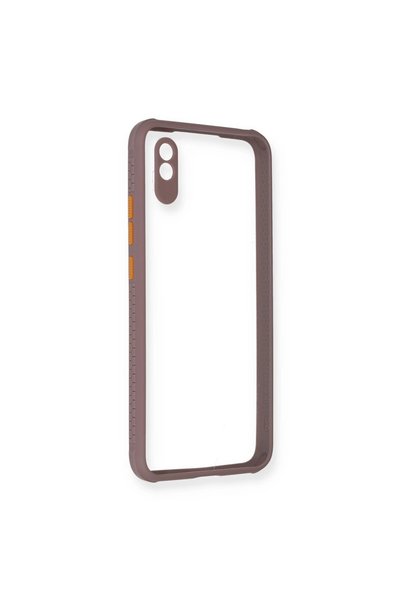 ArkhenX غلاف هاتف Xiaomi Redmi 9a مصنوع من السيليكون الشفاف - أرجواني فاتح