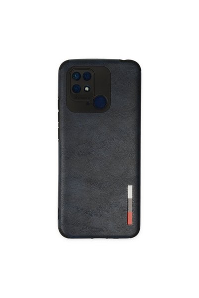 ArkhenX حافظة هاتف Xiaomi Redmi 10c مصنوعة من الجلد والسيليكون - أزرق داكن