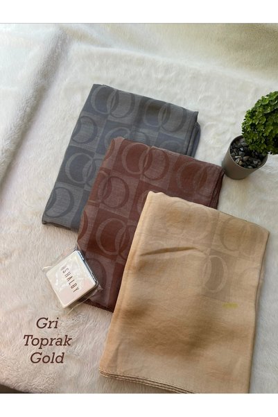 shalby Hijab Cotton Soft Textured New Big Loop Pattern Jacquard Shawl Set of ...