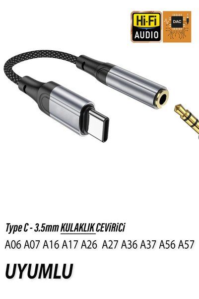 EXENAR Type C Earphone Adapter Samsung Galaxy A06 A16 A26 A36 A37 A56 A57 5g ...