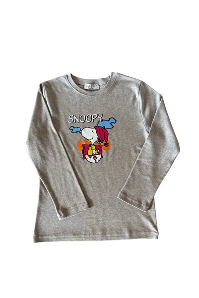 minibon Snoopy Printed 100% Cotton Long Sleeve Kids T-Shirt