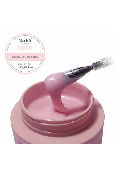 MACK'S PROFESSIONAL Gel autonivelant MACKS Fiber Champagne Rosy -15g