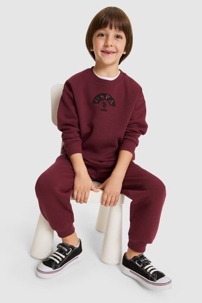 U.S. Polo Assn. Boy's Plum Pajama Set 50334111-Vr074