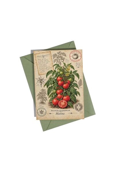 OEM Felicitare Botanică Matina cu Roșii – Colecția Roșii