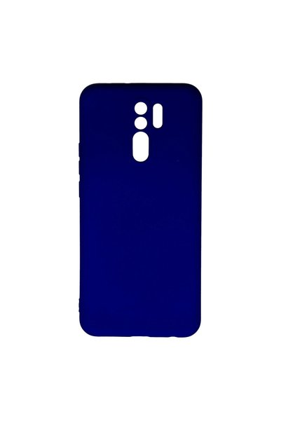 ArkhenX غلاف هاتف Xiaomi Redmi 9 مصنوع من السيليكون المخملي الداخلي - أزرق داكن