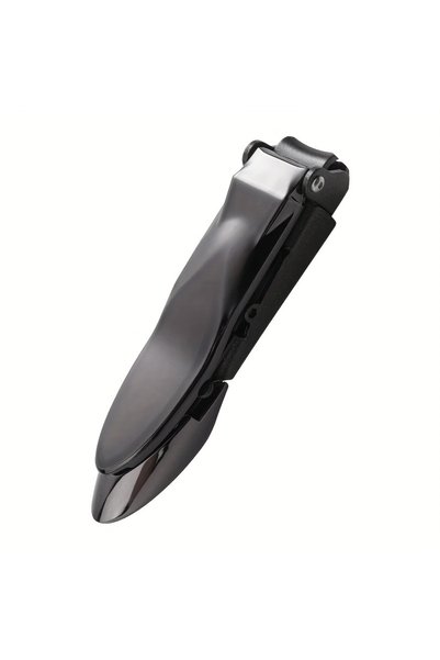 Choice Black 1-piece Nail Clippers for Men with Catcher -Sharp Heavy Duty Sel...