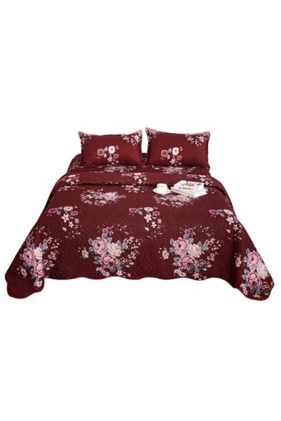 OEM Cuvertură de pat, Microfibră, 3 piese, pentru 2 persoane, 220x240cm, Impr...