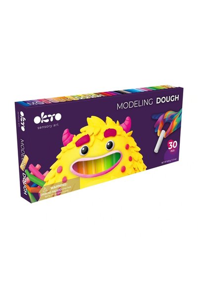 Generic Brand Set de plastilina pentru modelaj OKTO, 30 de batoane, 450 g, 3 ...