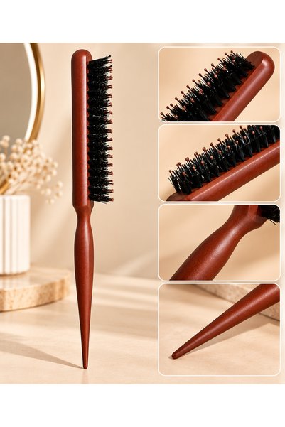 MİLANO BEAUTYS Wooden Look Thin Hair Comb – Pointed Tip Hair Separating, Styl...
