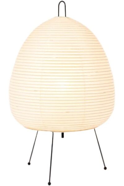 Noonedibs Lampă de masă din hârtie de orez în stil minimalist creativ, lampă ...