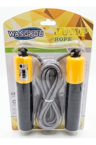 CYTHERIA Adjustable Jump Rope with Counter and Comfortable Black Handles