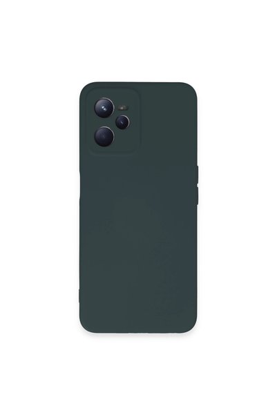 ArkhenX جراب Realme C35 مصنوع من السيليكون المخملي الداخلي - أخضر داكن