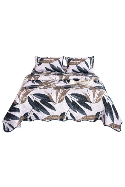 OEM Cuvertură de pat, Microfibră, 3 piese, pentru 2 persoane, 220x240cm, Impr...