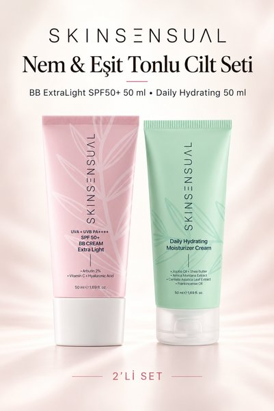 Skin Sensual Nem & Eşit Tonlu Cilt Seti - ExtraLight BB Krem SPF50+ & Daily H...