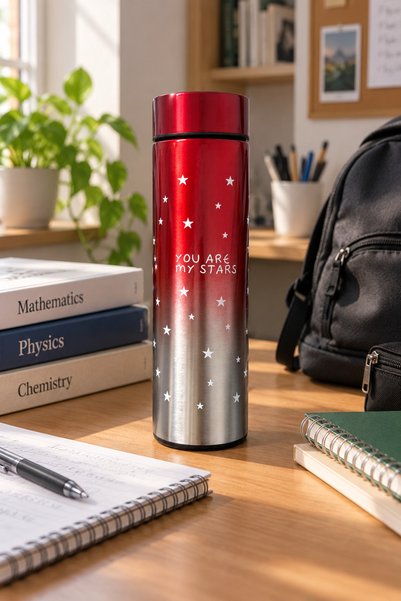 Dessa Smart thermos with digital temperature display – 500 ml, Red -