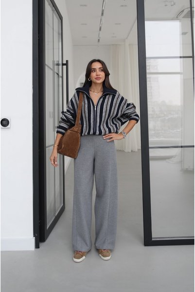 Havoş Gray Luvia Thessaloniki Knitted Trousers