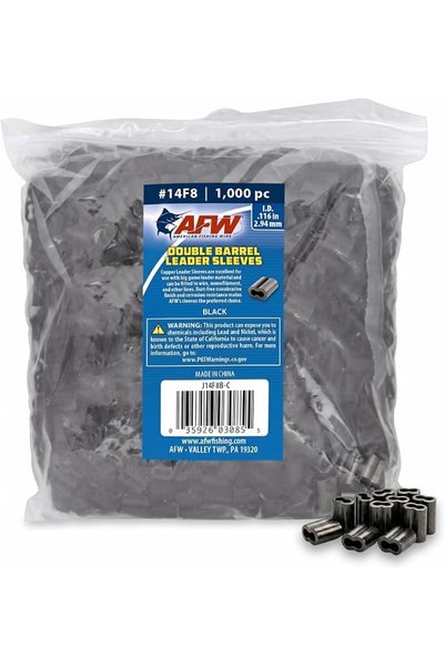 American Fishing Wire أكمام تثبيت مزدوجة الأنبوب