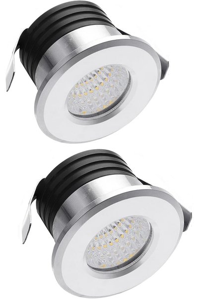Generic مجموعة من مصباحين LED صغيرين للإضاءة المدمجة، 3 واط، 1 بوصة، إضاءة دا...