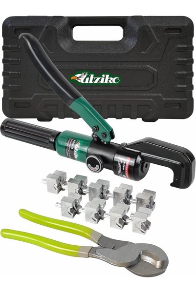 Generic أداة كبس الكابلات الهيدروليكية 10 طن أمريكي، من 12 AWG إلى 00 (2/0)، ...