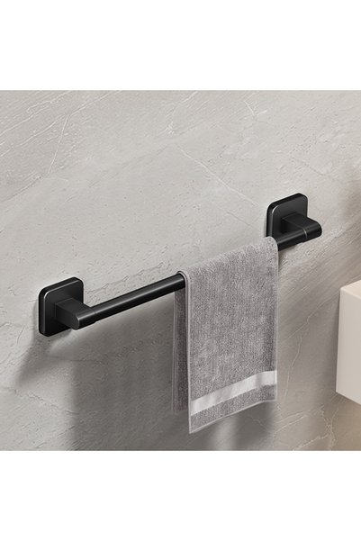 Choice Black 40CM Bathroom Towel Holder White Without Drilling Bathroom Black...