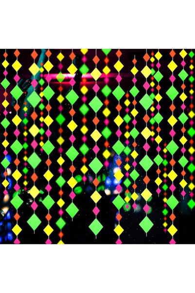 Generic 78feet Neon Streamers Glow in The Dark Party Garland Block Hanging Pa...