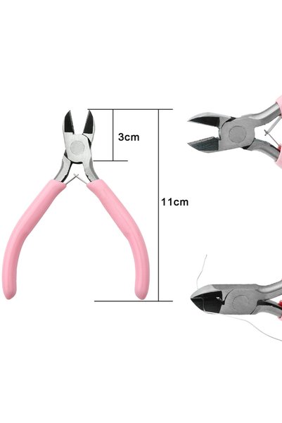 Choice Side Cutting Plier Cute Pink Color Handle Anti-slip Splicing and Fixin...