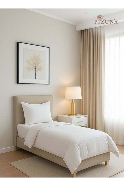 Generic Brand PIZUNA Pure Combed Cotton Duvet Cover Single 140x200 cm White, ...