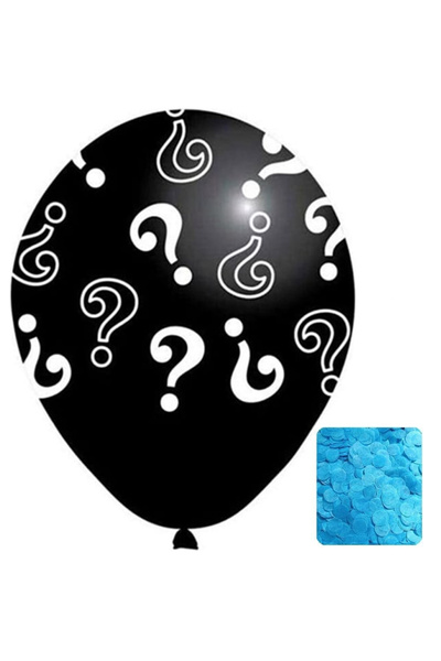PPART Gender Reveal Balloon with Confetti Inside Boy or Girl Black Pop-Up Bal...