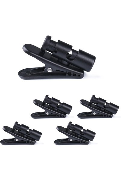 Generic 5 Pack Headphone Cable Clips For Earbuds Black Earphone Cord Clamps, ...