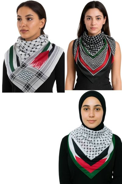 ALDAIYR 3 قطع 100/100 علم فلسطين المقدس