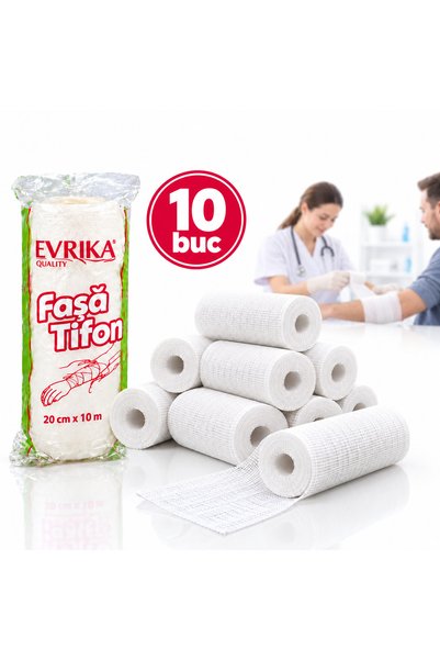 EVRIKA QUALITY Set 10 Fese tifon Evrika® Quality 20 cm x 10 m, Fasa bumbac, F...