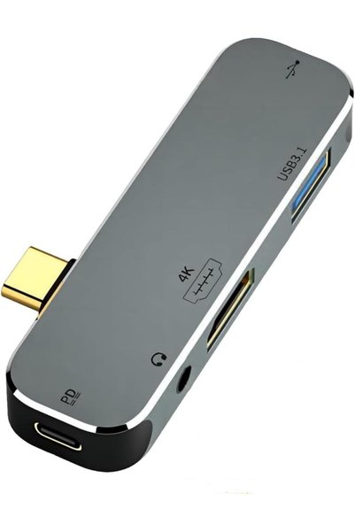Generic محول USB C متعدد المنافذ 5 في 1، يدعم دقة 4K بتردد 30 هرتز | 100 واط ...