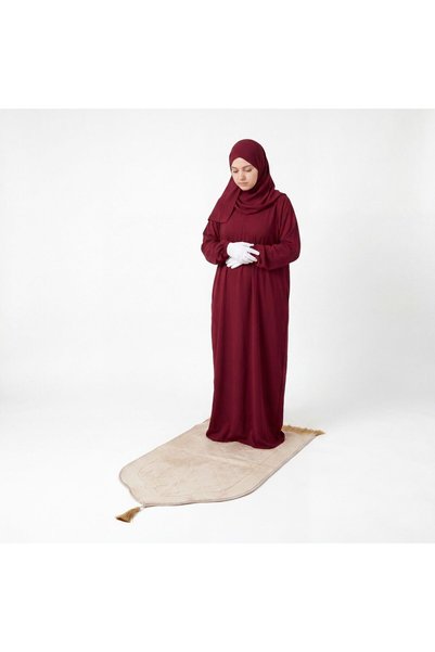 Linda Hijab Linda Women’s Prayer Dress with Matching Head Covering – Modest I...
