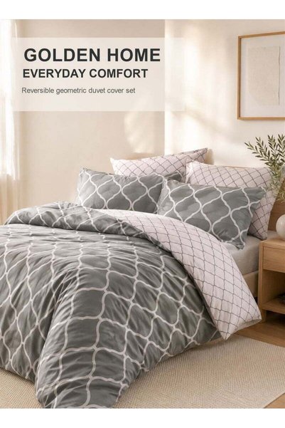 Generic Brand GOLDEN HOME 6 Piece King/Queen/Single size, striped pattern duv...