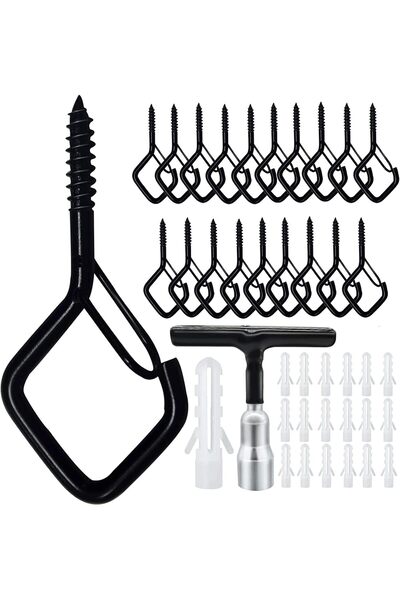 Generic 20 Pack Q-Hanger Hooks, Screw Hooks for Outdoor String Lights, Mounte...
