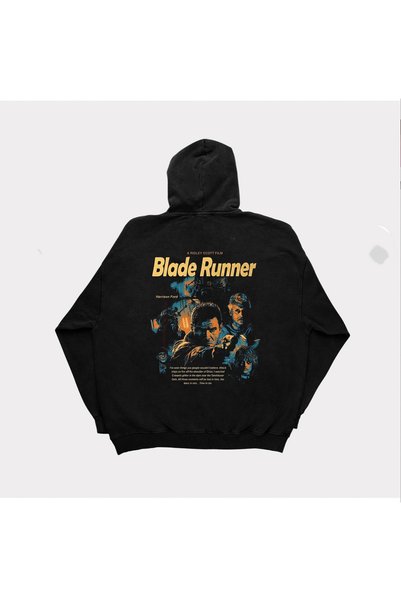 PANDORICA Hanorac unisex cu glugă cu imprimeu Blade Runner
