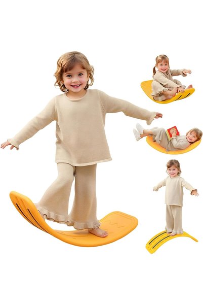 Generic Swing Balance Board, 32-inch Wobble Balance Board, Climbing Ladder Fo...
