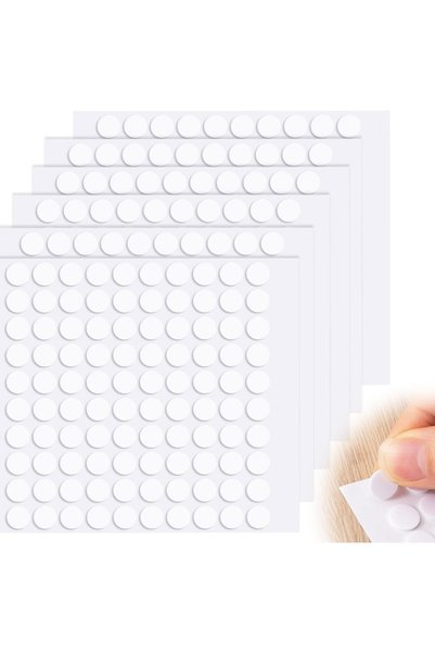 Generic Small Furniture Pads, 600PCS 10MM Round Double Sided Adhesive EVA Foa...
