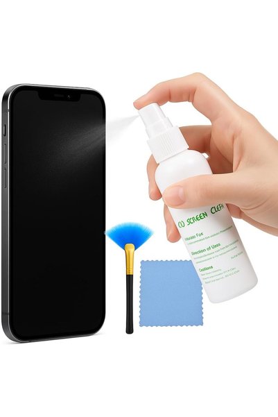 Generic طقم تنظيف الشاشات، بخاخ تنظيف شاشات التلفزيون، فرشاة وقطعة قماش من ال...