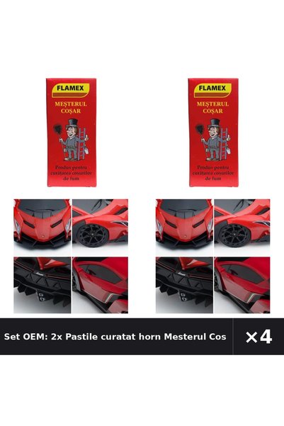 OEM Σετ: 2x Κάψουλες Καθαρισμού Καμινάδας Mesterul Cosar + Κόκκινο Αυτοκίνητο...
