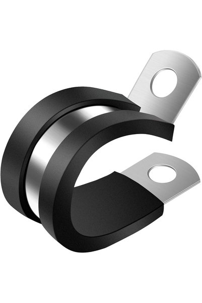 Generic 25 Pack Wire Clamp, Rubber Cushioned Insulated Clamp, Stainless Steel...