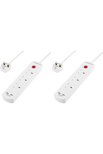 Generic 3-Way Extension Cable with On/Off Switch & 2 Usb Port - 5 meter - Pow...