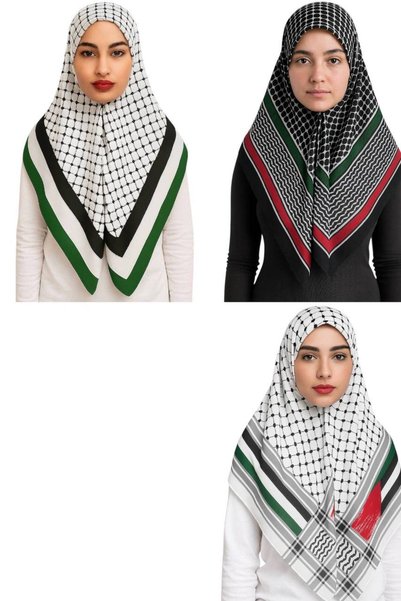ALDAIYR 3 قطع 100/100 علم فلسطين المقدس