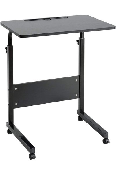 Generic Qualife Laptop Table Computer Desk Overbed Table with Wheels&Pad Slot...