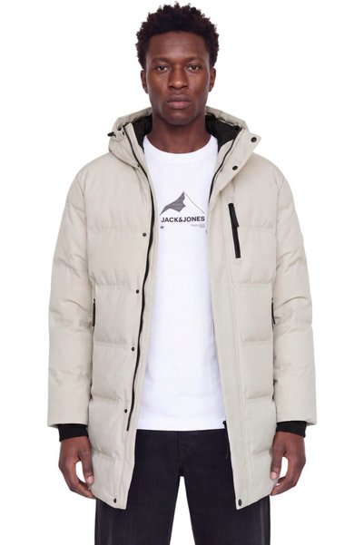 Jack & Jones JACK &JONES Trace Alpha Long Puffer winter jacket - 12299864-Dove