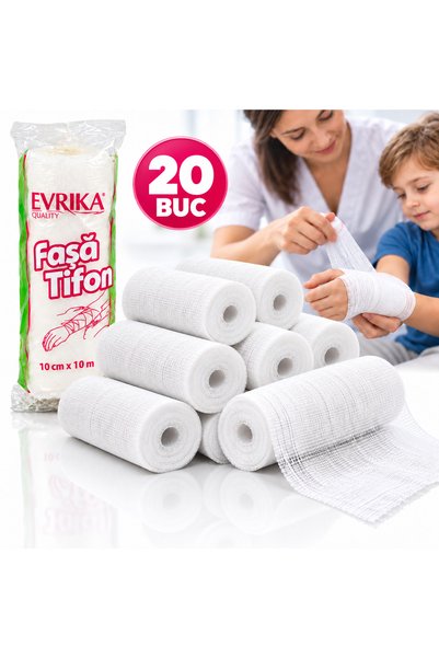 EVRIKA QUALITY Set 20 Fese tifon Evrika® Quality 10 cm x 10 m, Fasa bumbac, F...