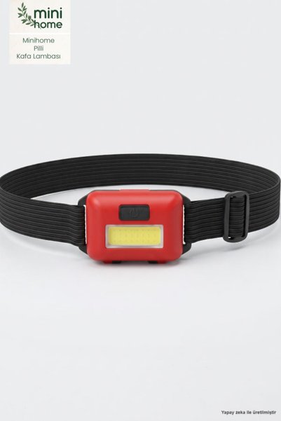 MiniHome PT-5088 Pilli Kafa Lambası 3 Modlu Kırmızı