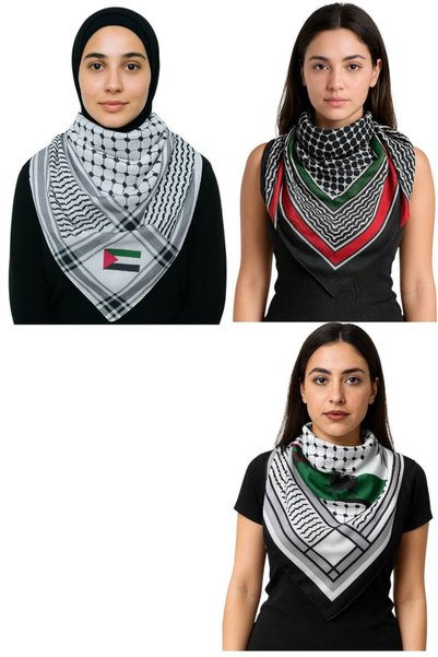 ALDAIYR 3 قطع 100/100 علم فلسطين المقدس